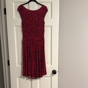 Anthropologie Moulinette Soeurs Red Smocked Midi Sundress